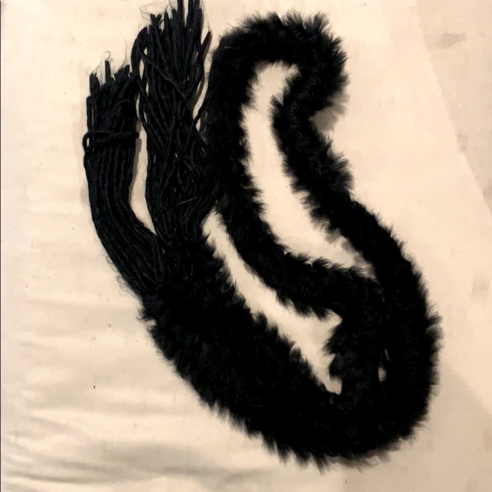 Black fur boa